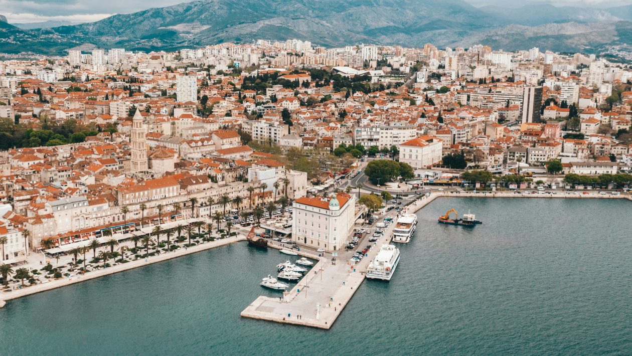 A stunning aerial view of Split
